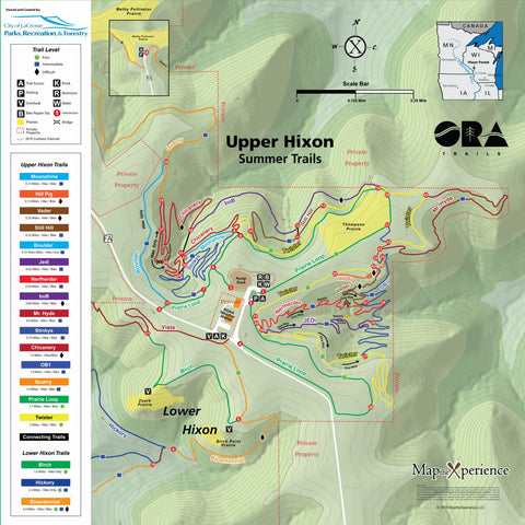 City of La Crosse Upper Hixon Trail Map
