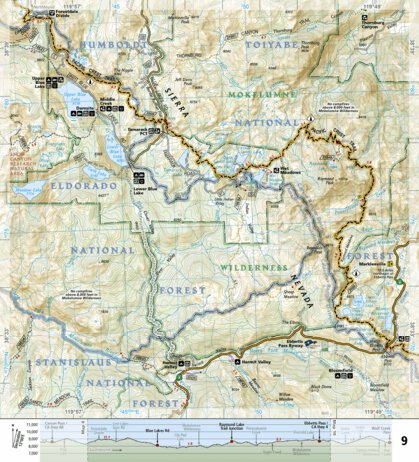 1008 PCT Sierra Nevada North (map 09)