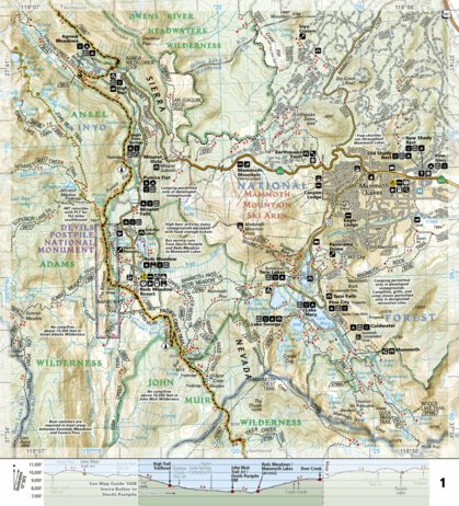 1009 PCT Sierra Nevada South (map 01)