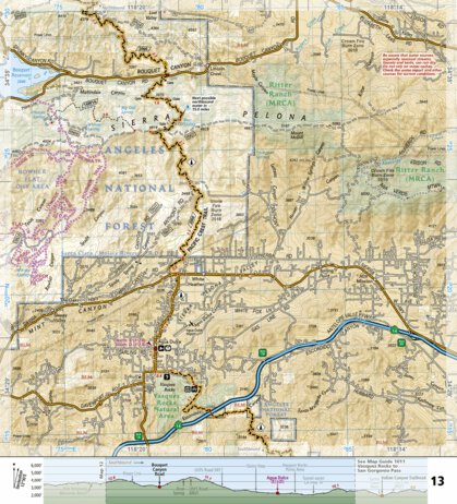 1010 PCT Scodie, Piute, and Tehachapi Mtns (map 13)
