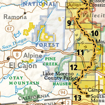 1012 PCT San Jacinto and Laguna Mtns (map 00)