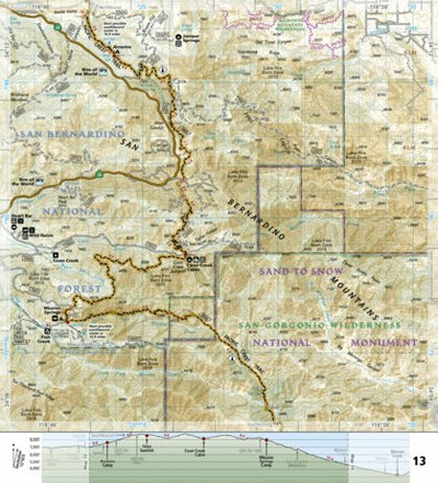 1011 PCT San Gabriel and Sand Dernardino Mtns (map 13)