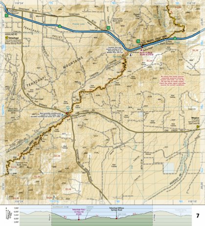1010 PCT Scodie, Piute, and Tehachapi Mtns (map 07)