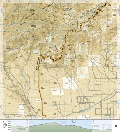 1010 PCT Scodie, Piute, and Tehachapi Mtns (map 08)