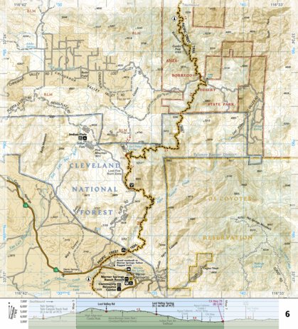 1012 PCT San Jacinto and Laguna Mtns (map 06)