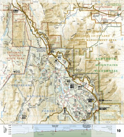 1012 PCT San Jacinto and Laguna Mtns (map 10)