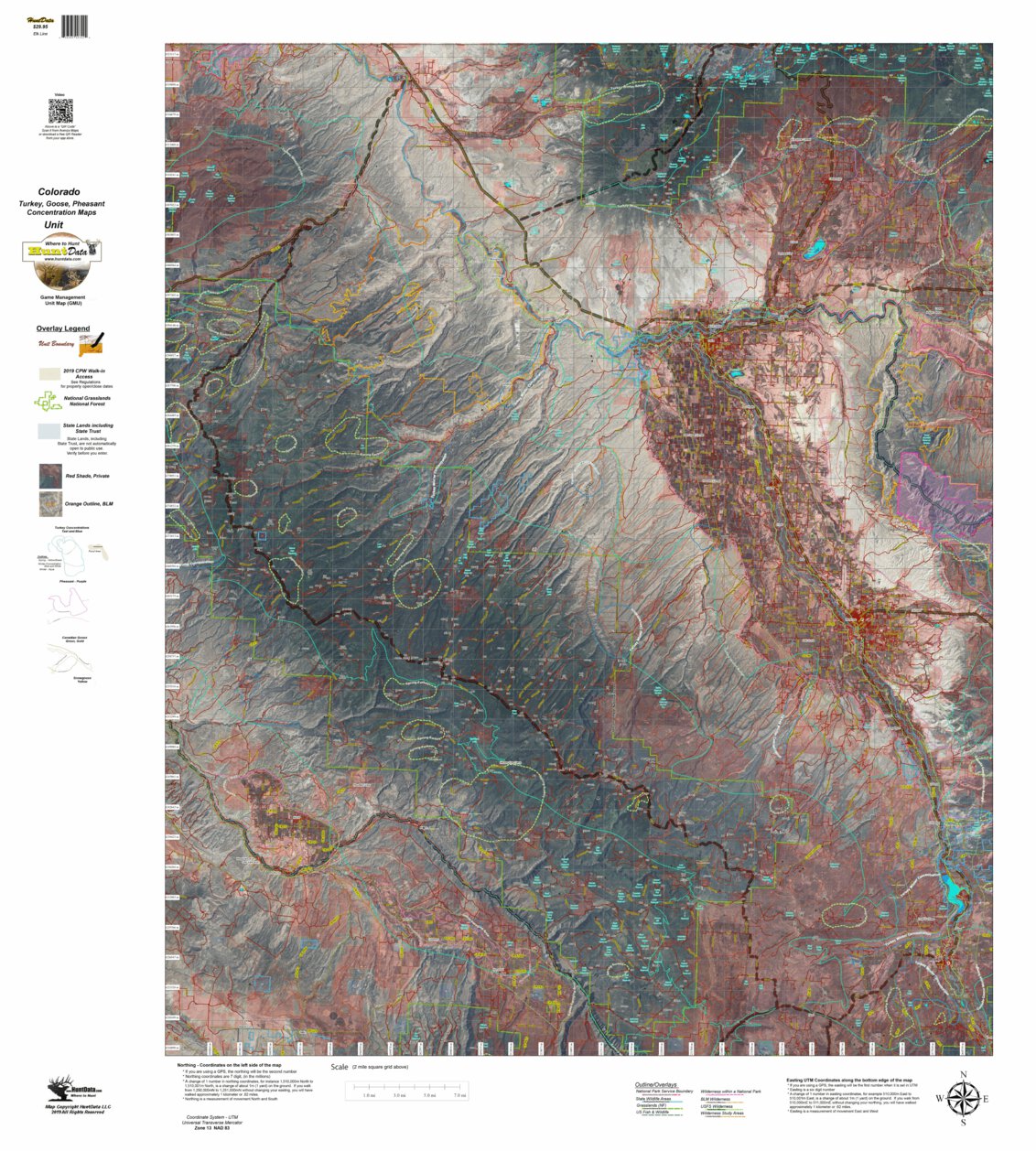 Colorado Unit 62 Turkey, Goose, and Pheasant Concentration Map by ...