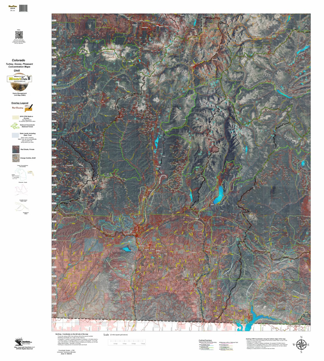 Colorado Unit 75 Turkey, Goose, and Pheasant Concentration Map by ...