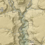 Fern Glen Canyon, Arizona 7.5 Minute Topographic Map - Color Hillshade
