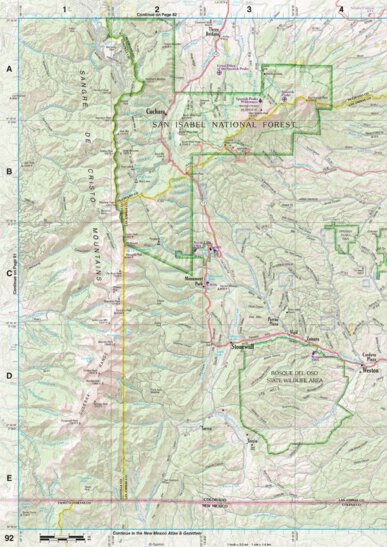 Colorado Atlas & Gazetteer Page 92 Preview 1