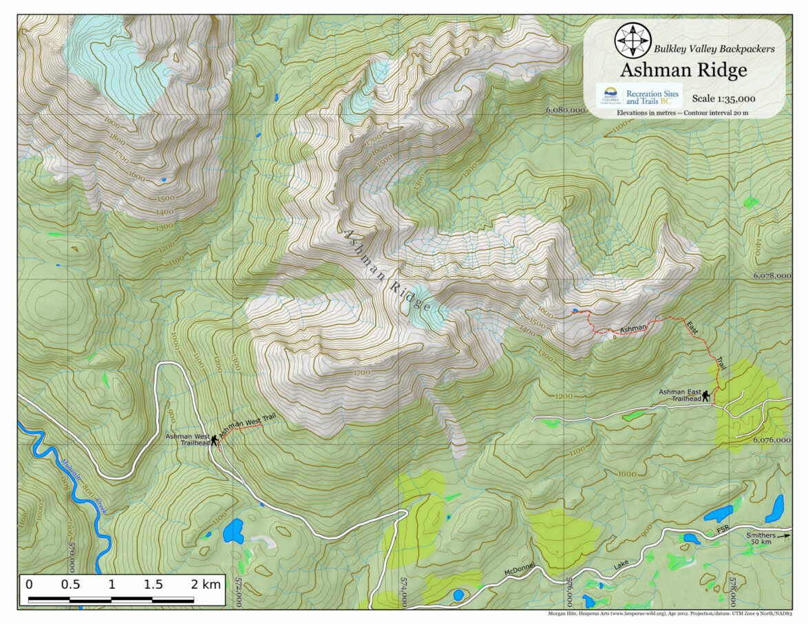 Ashman Ridge Hiking Trails Map by BV Backpackers | Avenza Maps