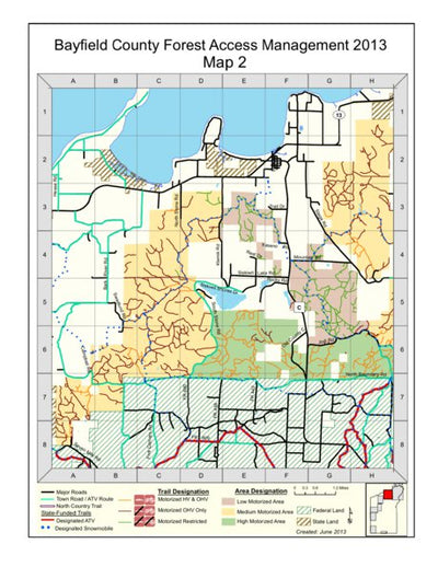 Bayfield County Forestry Access Management - Map 2