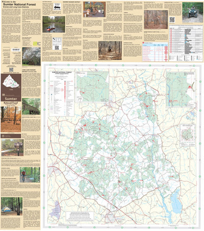 Enoree and Long Cane Ranger Districts, Sumter National Forest Visitor Map