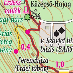 Hajag, Augusztintanya, Ráktanya turista,-biciklis térkép, tourist-biking map,