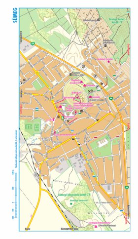 Sümeg city map, várostérkép