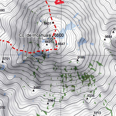 Nevado de Incahuasi y Cerro San Francisco 1/75.000