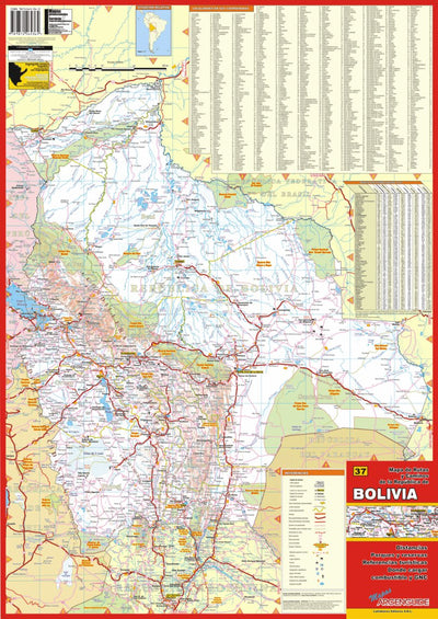 Mapa de Rutas y Caminos de la República de Bolivia Preview 1