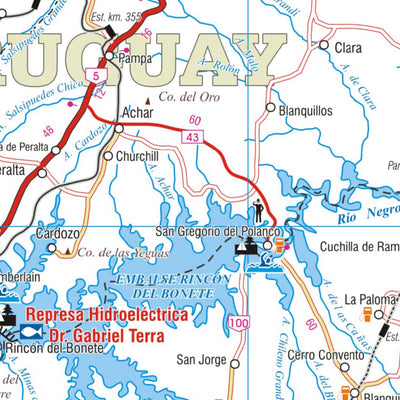 Mapa de Rutas y Caminos de Uruguay Preview 2