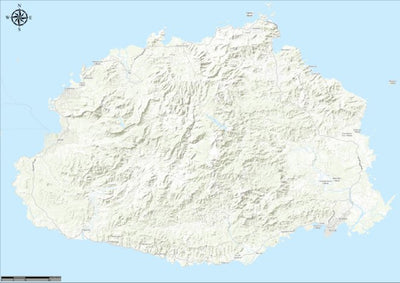Fiji Topographic map