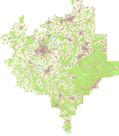 Rural District of Vogtlandkreis (1:10,000 scale)