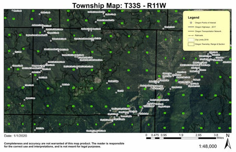 Bald Knob T33S R11W Township Map