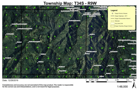 Buck Creek T34S R9W Township Map