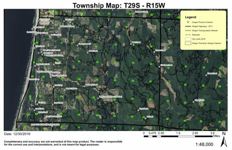 Two Mile Creek T29S R15W Township Map