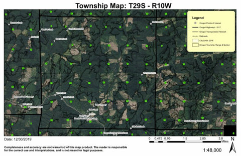 Remote T29S R10W Township Map