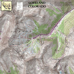 2020 Loveland Ski Area Trails on Topographic Map