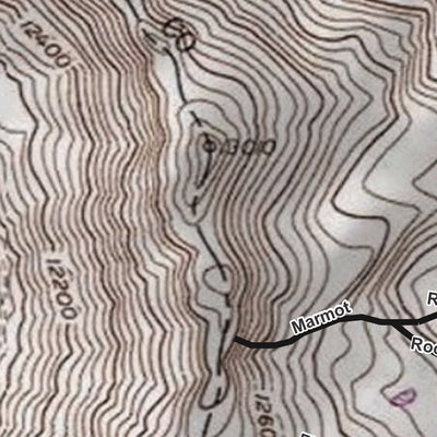 2020 Loveland Ski Area Trails on Topographic Map