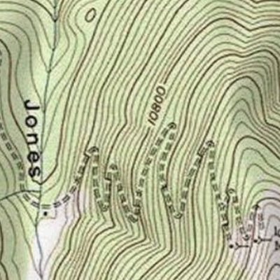 2020 Keystone Ski Area Trails on Topographic Map