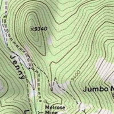 2020 Eldora Ski Area Trails on Topographic Map