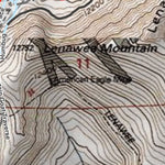 2020 A Basin Ski Area Trails on Topographic Map