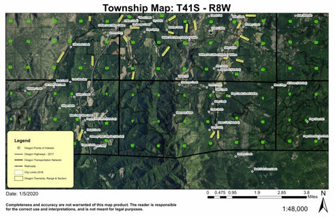 Page Creek T41S R8W Township Map