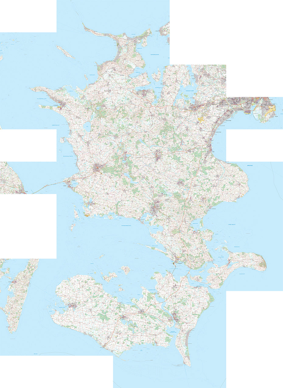 Region Sjælland (1:50,000 Scale) Map By Kortforsyningen | Avenza Maps