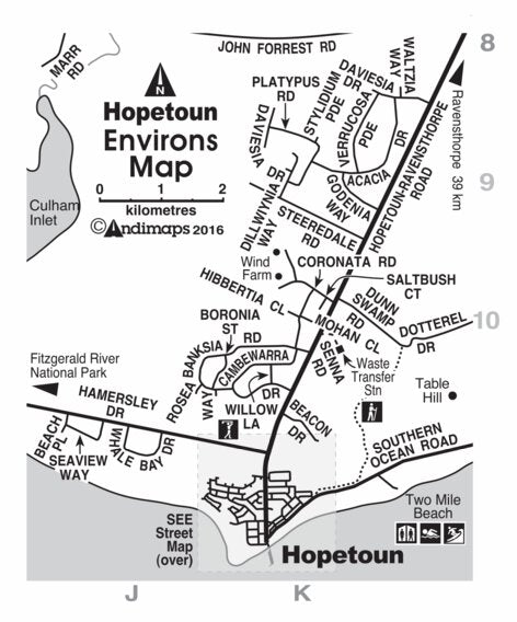 Hopetoun - Environs Map