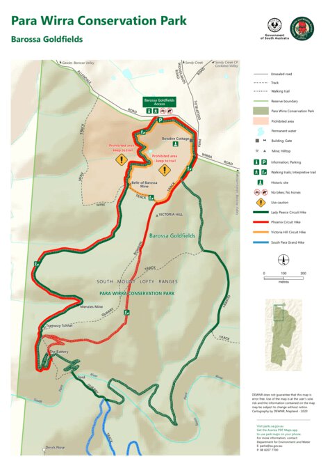 Para Wirra Conservation Park - Barossa Goldfields Map by Department for ...