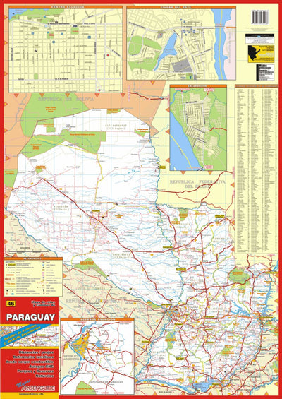 Mapa de Rutas y Caminos de Paraguay Preview 1