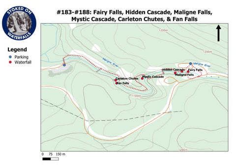 183-188 - Fairy Falls, Hidden Cascade, Maligne Falls, Mystic Cascade, Charlton Chutes, & Fan Falls