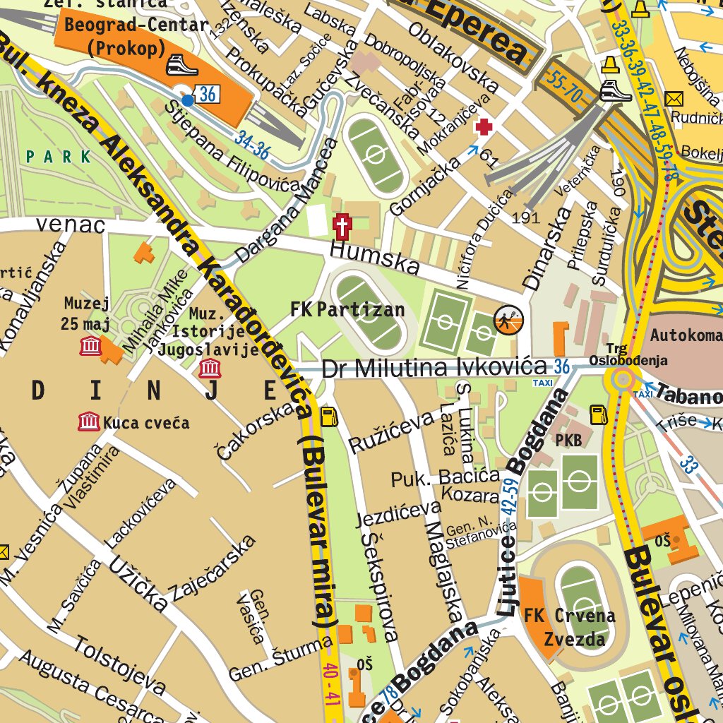 Beograd plan grada Map by Geoforma FZE | Avenza Maps