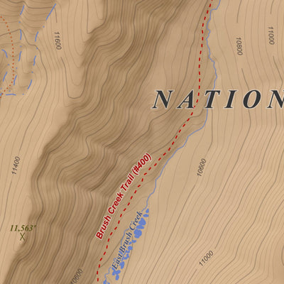 Pearl Pass, Colorado 7.5 Minute Topographic Map - Color Hillshade