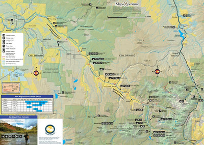 San Miguel River Fishing and Fly Fishing Map