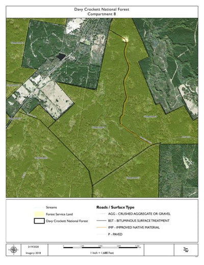 Individal Compartment Map of the Davy Crockett National Forest v109