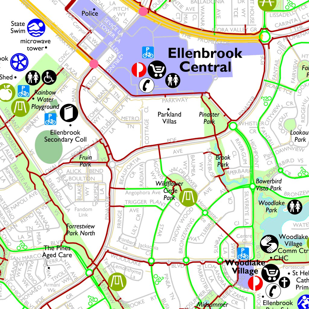 City of Swan - North Walking Cycling Map by Western Australia ...