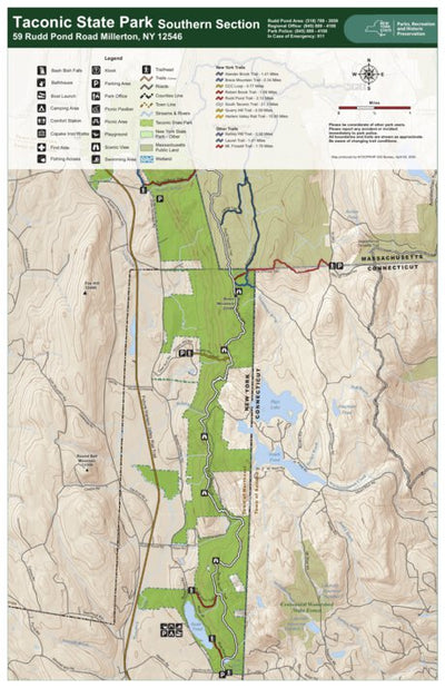 Taconic State Park Trail Map South