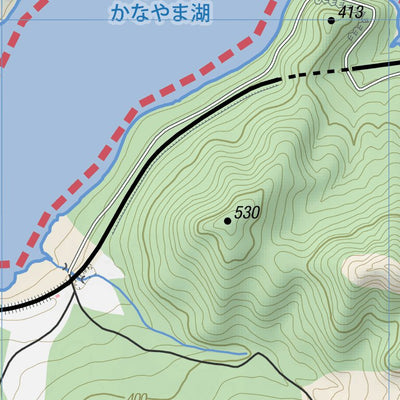 Lake Kanayama Canoeing Map (Hokkaido, Japan)