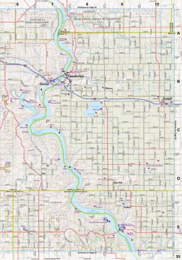 South Dakota Atlas & Gazetteer Page 55
