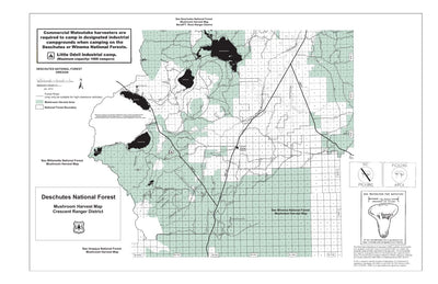 Deschutes NF - Crescent RD - Mushroom Map