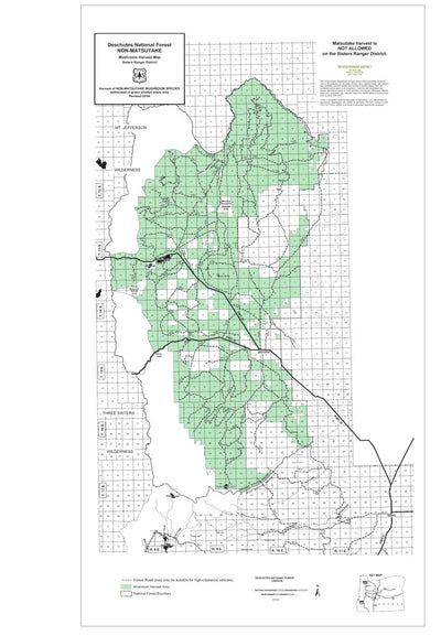 Deschutes NF - Sisters RD - Mushroom Map