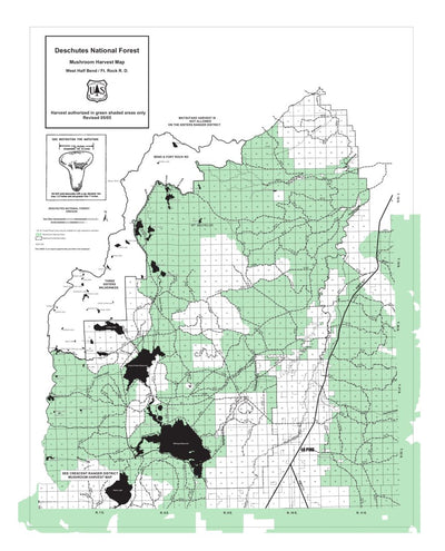 Deschutes NF - Bend Ft Rock West - Mushroom Map